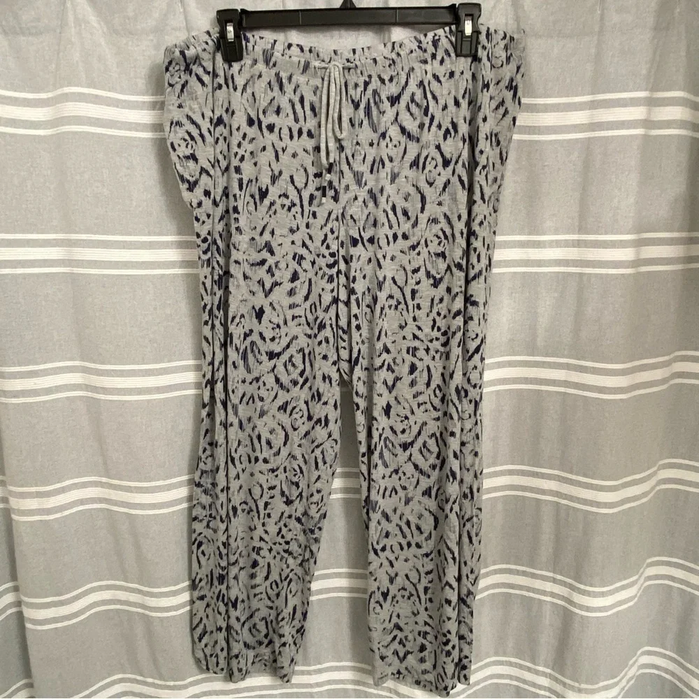 SOMA / Gray & Blue Print Soft Cool Nights PJ Pants Size XXL - Picture 2 of 10